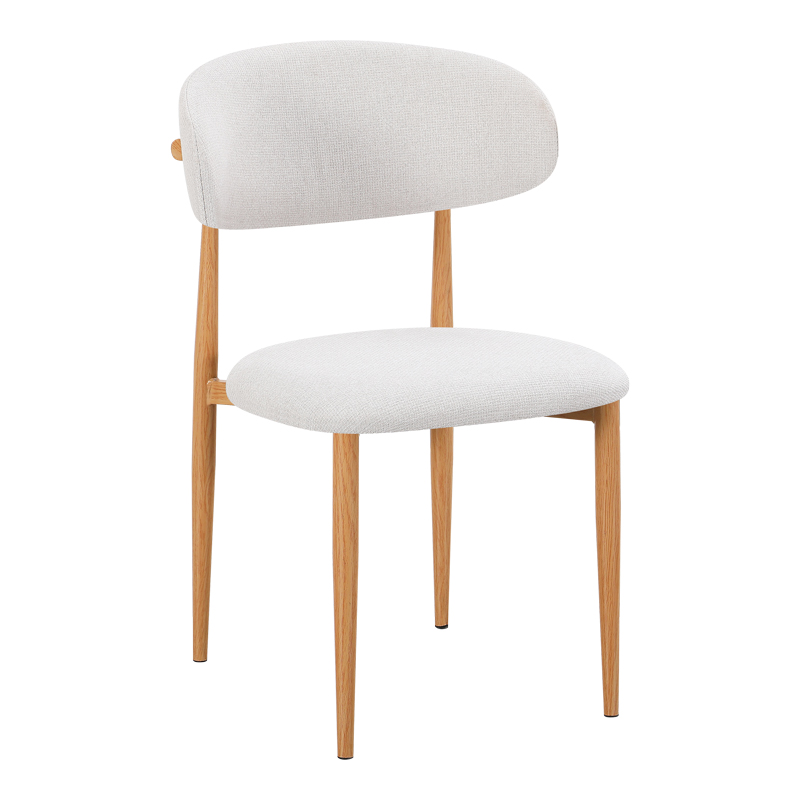 product_pako_428-000010 Καρέκλα Folegio ιβουάρ ύφασμα με μεταλλικό πόδι σε φυσική απόχρωση 46x55x80εκ (Σετ 4 τεμαχίων) - Image 1