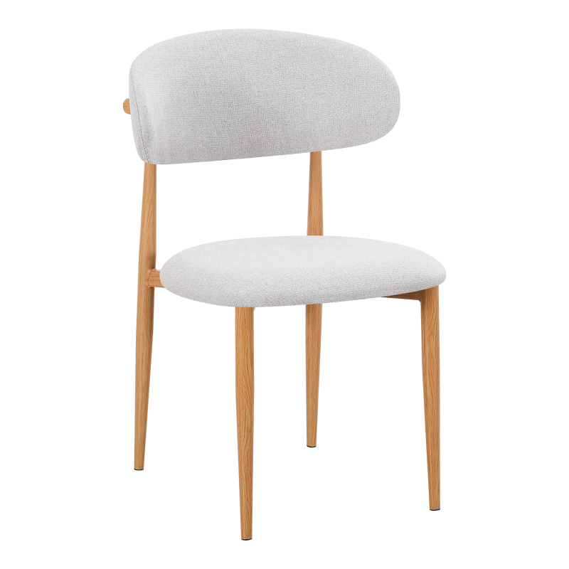 product_pako_428-000011 Καρέκλα Folegio γκρι ύφασμα με μεταλλικό πόδι σε φυσική απόχρωση 46x55x80εκ (Σετ 4 τεμαχίων) - Image 1
