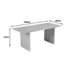 Τραπέζι Releno sintered stone σε όψη τραβερτίνας 180x90x75εκ - Image 3