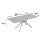 Τραπέζι Olven sintered stone σε όψη τραβερτίνας 180x90x75εκ - Image 3