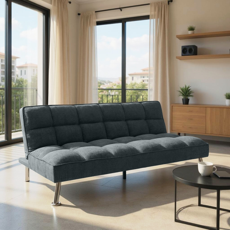 product_pako_035-000020 Καναπές-κρεβάτι Rebel 3θέσιος με ύφασμα ανθρακί 189x92x82εκ - Image 1