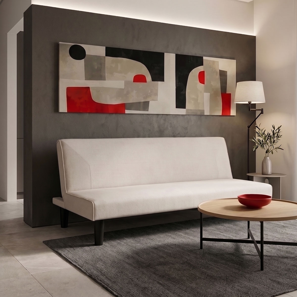 product_pako_035-000117 Καναπές κρεβάτι Kedran 3θέσιος μπεζ ύφασμα 166x75,5x70εκ - Image 1