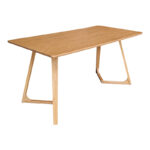Τραπέζι Pendra mdf επιφάνεια με πόδι ξύλο μασίφ σε sonoma απόχρωση 150x80x75εκ
