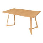 Τραπέζι Pendra mdf επιφάνεια με πόδι ξύλο μασίφ σε sonoma απόχρωση 150x80x75εκ - Image 4