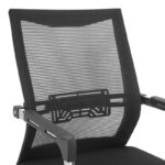 Καρέκλα γραφείου επισκέπτη Chromatic μαύρο mesh με μέταλλο 54x53x97εκ (Σετ 5 τεμαχίων) - Image 4