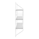 Ραφιέρα τοίχου Vender λευκή 60x15x70εκ - Image 4