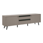 Έπιπλο τηλεόρασης Nectra taupe με μαύρο 180x40x56εκ - Image 2