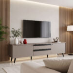 Έπιπλο τηλεόρασης Nectra taupe με μαύρο 180x40x56εκ