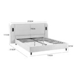 Κρεβάτι διπλό Fomo κυπαρισσί ύφασμα 160x200εκ - Image 8