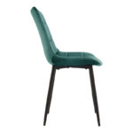 Καρέκλα Berne πετρόλ βελούδο με μαύρο μεταλλικό πόδι 53x57x87εκ (Σετ 4 τεμαχίων) - Image 3