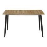 Τραπέζι Loza sonoma MDF με μαύρο μεταλλικό πόδι 120x70x73εκ - Image 2