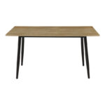 Τραπέζι Loza sonoma MDF με μαύρο μεταλλικό πόδι 140x80x73εκ - Image 2