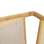 Πολυθρόνα Jenta teak ξύλο με rattan σε φυσική απόχρωση και μπεζ μαξιλάρι 72x67x92εκ - Image 6
