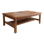Τραπέζι σαλονιού Louf καρυδί teak ξύλο 120x70x40εκ - Image 2