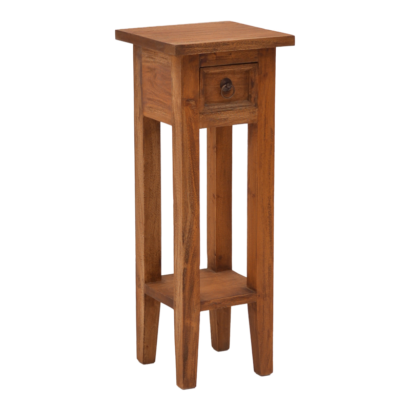 product_pako_336-000047 Βοηθητικό τραπέζι Orkney mindi ξύλο σε φυσική απόχρωση 25x25x67εκ - Image 1