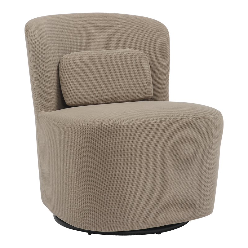 product_pako_350-000021 Πολυθρόνα περιστρεφόμενη Swish μπουκλέ ύφασμα σε γκρι-μπεζ απόχρωση 63x76x76.5εκ - Image 1
