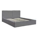Κρεβάτι διπλό Zento γκρι ύφασμα 160x200εκ - Image 3