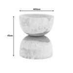 Σκαμπό Τραπεζάκι Hourglass suar ξύλο καρυδί Φ40x45εκ - Image 4