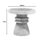 Βοηθητικό τραπέζι Bolemo suar ξύλο καρυδί Φ50x45εκ - Image 5