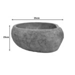 Επικαθήμενος νιπτήρας Lavello γκρι πέτρινος 35x35x25εκ - Image 4