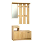 Έπιπλο εισόδου Jentia με καθρέπτη sonoma MDF 100x24x186εκ - Image 2