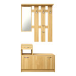 Έπιπλο εισόδου Jentia με καθρέπτη sonoma MDF 100x24x186εκ - Image 3