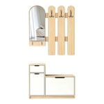 Έπιπλο εισόδου Kenty με καθρέπτη sonoma με λευκό MDF 100x28x110εκ - Image 3