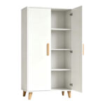 Ντουλάπι Tamera λευκό με φυσική απόχρωση MDF 60x30x120εκ - Image 2
