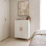 Ντουλάπι Tamera λευκό με φυσική απόχρωση MDF 60x30x120εκ